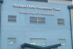 The front of Stepping Hill Hospital.